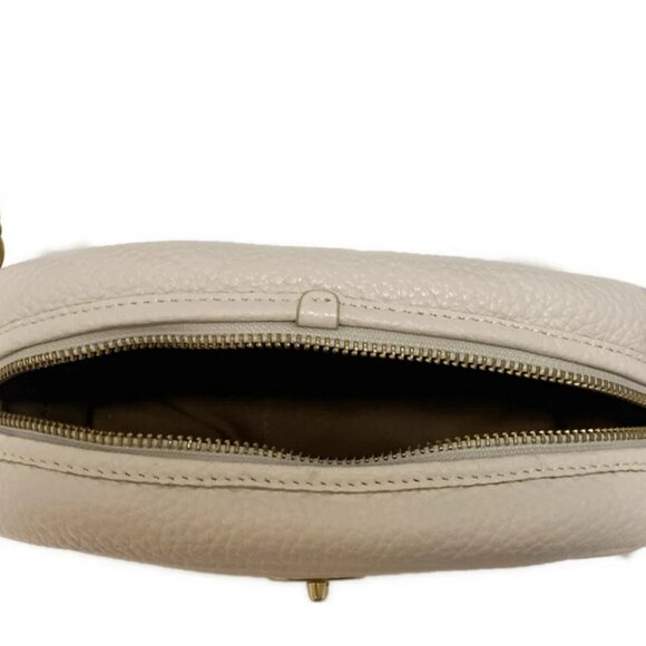 Auth COACH Camera Bag C5809 Cream Leather - Shoulder Bag - Picture 7 of 8